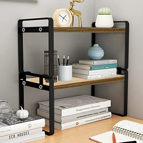 Small Desk Shelf Organizer, 2Tier Desktop Organizer Shelf, Organizer