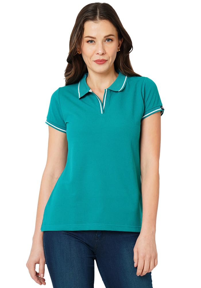 Wear Your Opinion Womens Premium Pique Polo Collar Neck T-Shirt Womens Premium Pique Polo Collar Neck T-Shirt (Design: Tipped Polo)