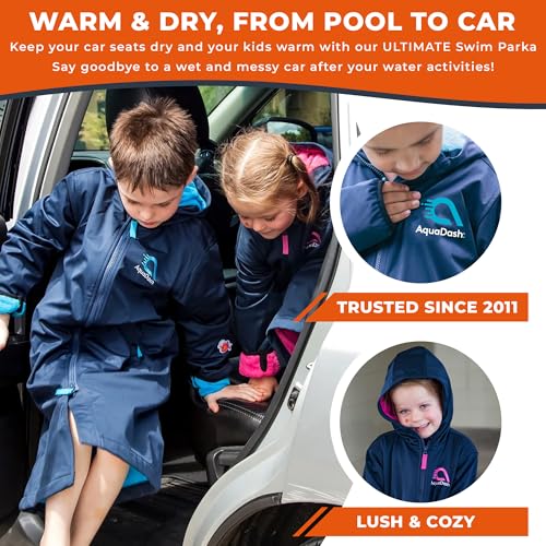 AquaDash Swim Parka, Kids, Extra Long, Natural Cotton, Formerly Great Aussie Swim Parkas3
