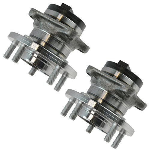 Image of TRQ Rear Driver and Passenger Side Wheel Bearing and Hub Assembly Set 2 Piece Compatible with 2007-2015 Mazda CX-9 Front Wheel Drive