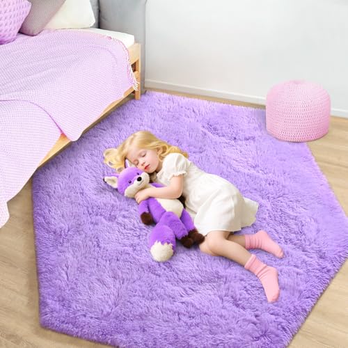 Tapete Hexagonal Morado para Carpa de Princesa 4x4.6 Ft miniatura 5