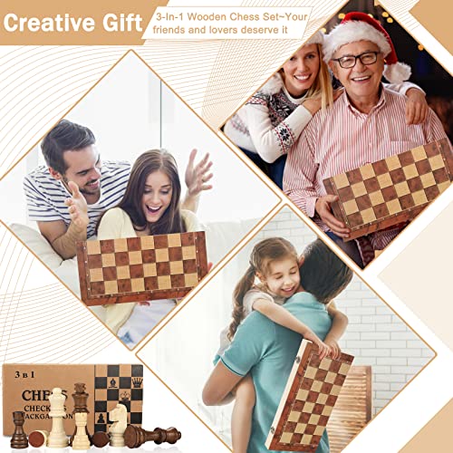 Chdousha CHDOUSHA-002 Chess Checkers Backgammon 3-In-1 Board Games Sets thumb #6