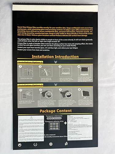 Image of 32 Inch Curved Computer Privacy Screen Filter for 16:9 Widescreen Computer Monitor Computer Screen Protector Computer Screen Privacy Shield Anti Glare and Blue Light