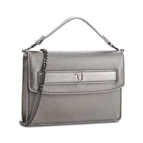Sac à bandoulière pour femme Trussardi E285 Gunmetal sac à main chic 75B00536