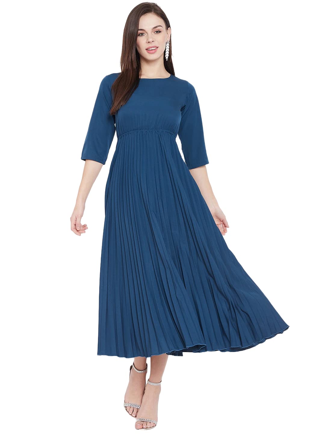 U&F Women Solid Empire Dress