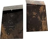 Bey-Berk R11 Tiger Eye Marble Bookends, Brown