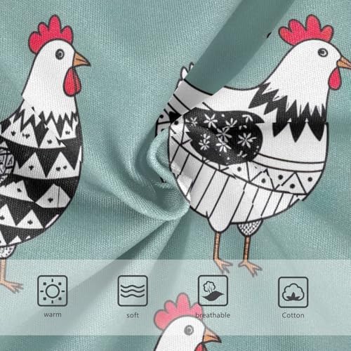 Chickens Black White Toddler Girls Underwear, Girls Cotton Underwear, 2T–8 Years3