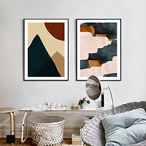 Lienzo abstracto moderno para decorar la pared de un salón luminoso
