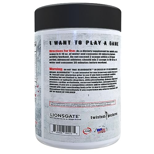 Image of Insane Labz Saw Bloodbath, Non-Stim Pump Pre Workout Powder with Nitrosigine, OxyGold, Agmatine Sulfate, L-Citrulline and Betainne Anhydrous, 40 Srvgs (Fruit Punch)