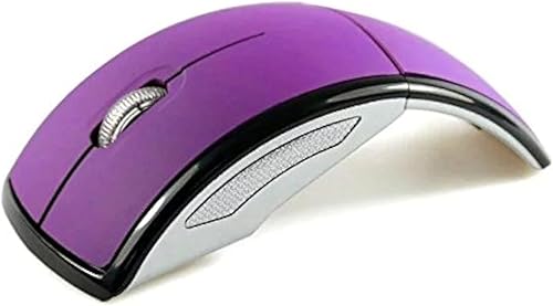 Ratón inalámbrico 2.4G, ratón plegable de arco para computadora portátil, receptor USB para PC, Mac, laptop, MacBook