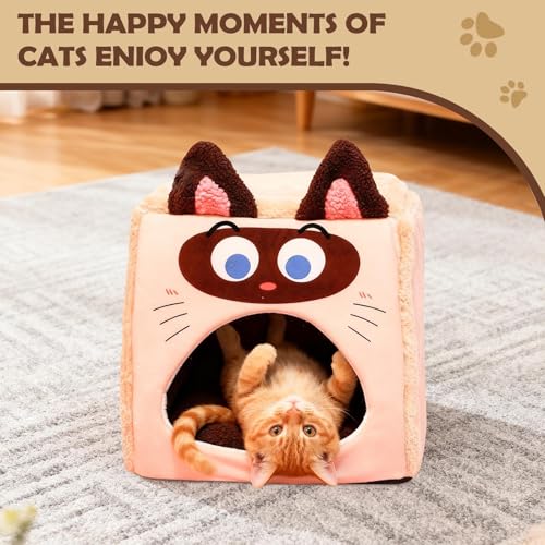 Abri confortable pour chat en tissu premium de haute densité