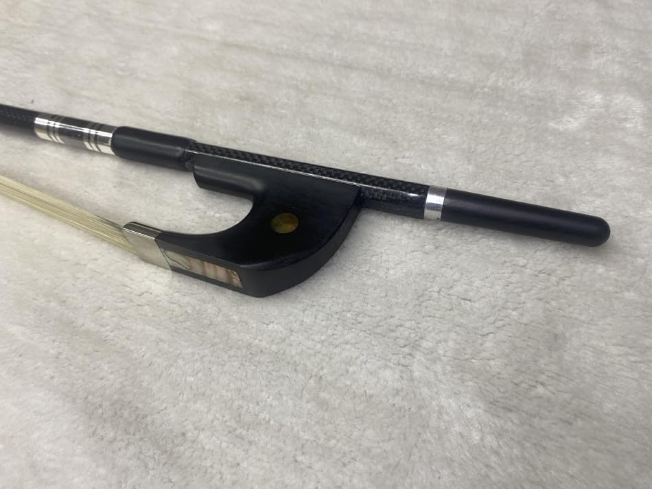 Carbon Fiber Upright Bass Bow 4/4 Size German Double Bass Bow white horse hair