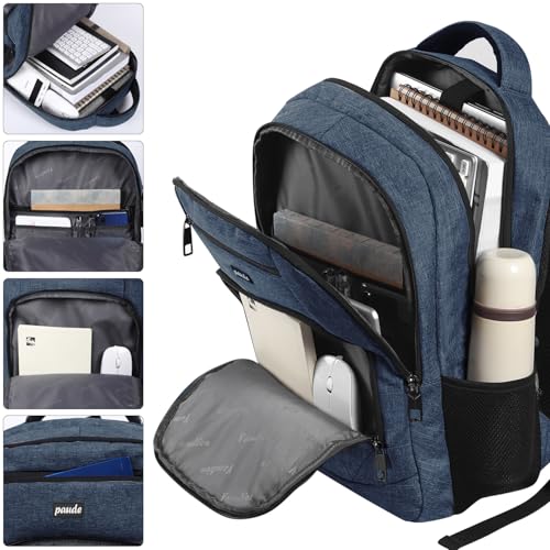 Image of Paude Backpack School, Laptop, Bookbag for Teen Boys 15.6 Inch College, Business, Work, Travel (Blue, 15.6 inch)