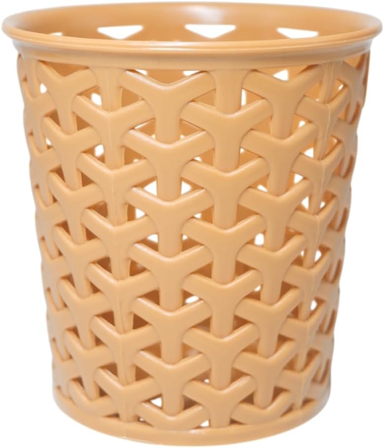 Linea Big Round Plastic Multipurpose Organizer For Kitchen, Bathroom, Salon, Office|Stationery,Cutlery,Pen,Makeup Brushes Holder|Hanging Toothbrush Stand |Pack Of 1 | CAMEL