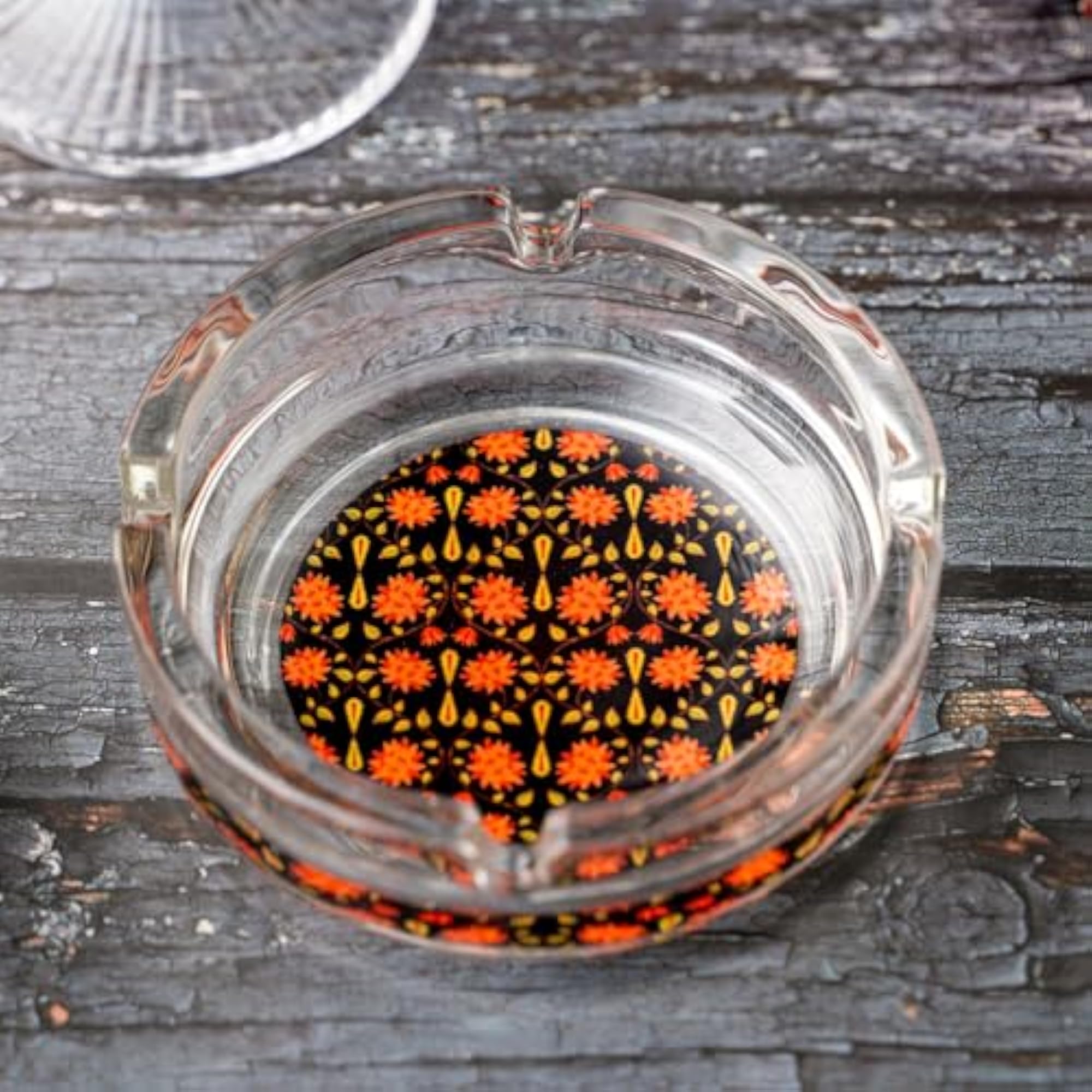 Babur Black Ashtray, Tabletop Ash Tray Indoor, Outdoor Decor