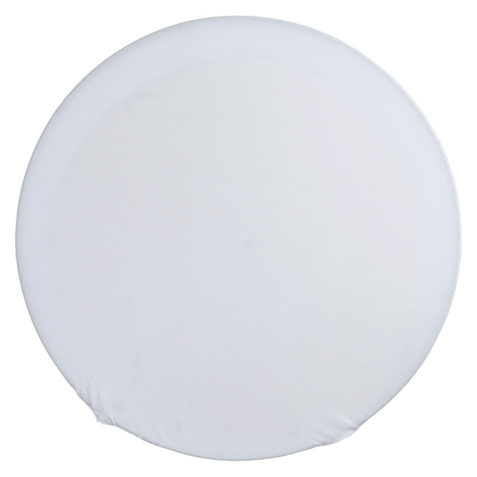 Copertura Poliestere Copertura per Struttura Cerchio Elasticizzata Resistente alle Intemperie Utilizzo Ripetuto Adatta a Festa Matrimonio, Bianco 180 Cm