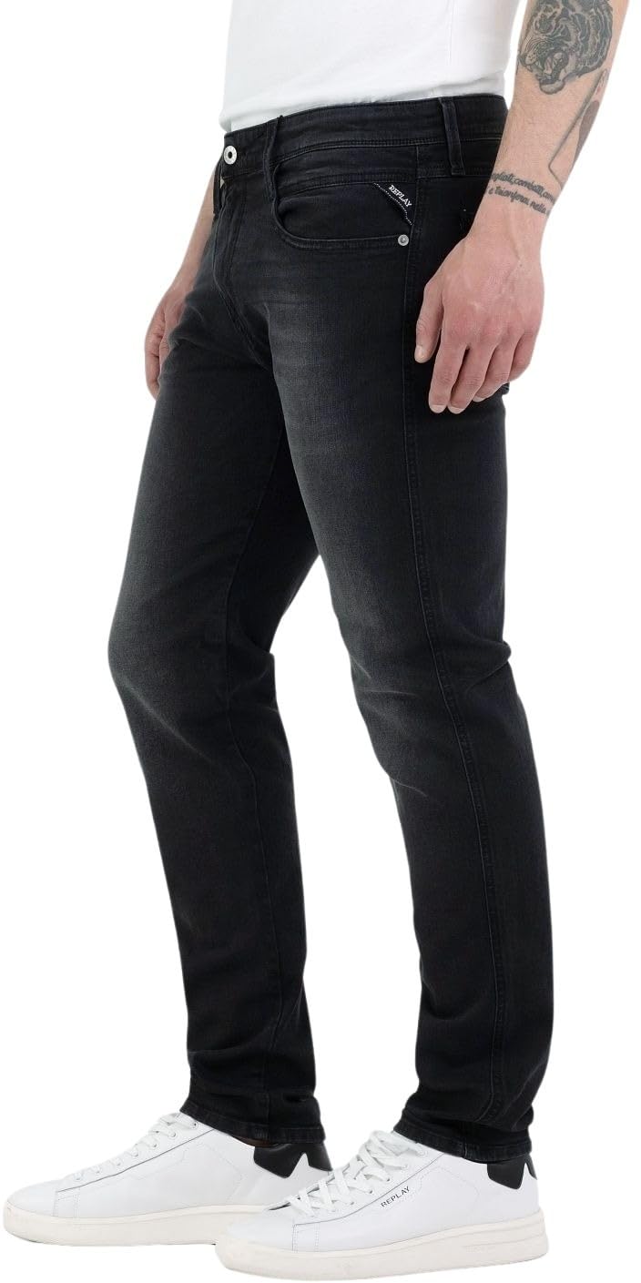 Replay Jeans Anbass Slim Fit da Uomo con Power Stretch