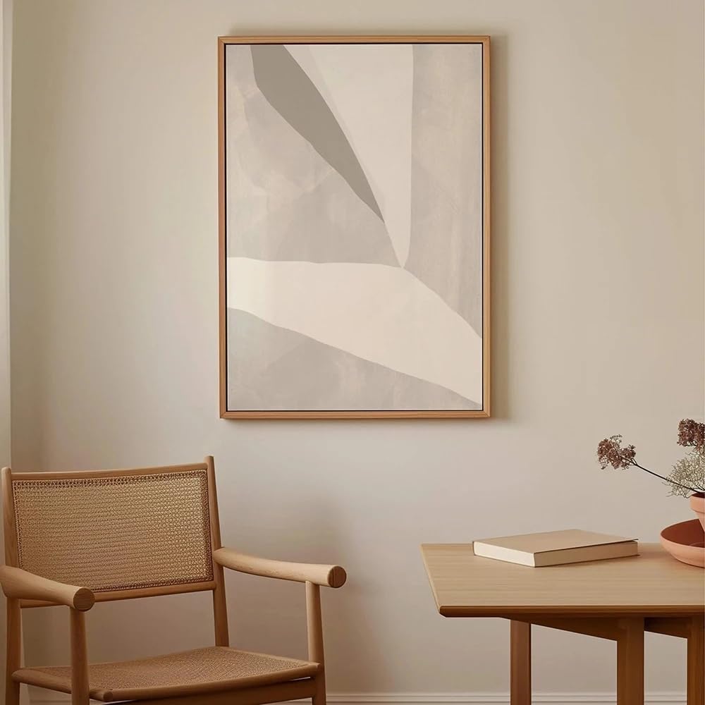 LMYSXAOZ Neutral Abstract Canvas, Modern Wall Art Living Room Decor Minimalist Print Nordic For Bedroom Office Home Decoration(60x80CM/Frameless)