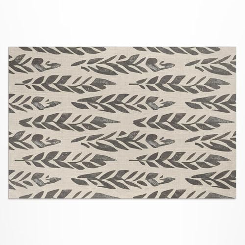 Tapis de balcon en PVC 60x90 cm imperméable style bohème rectangle