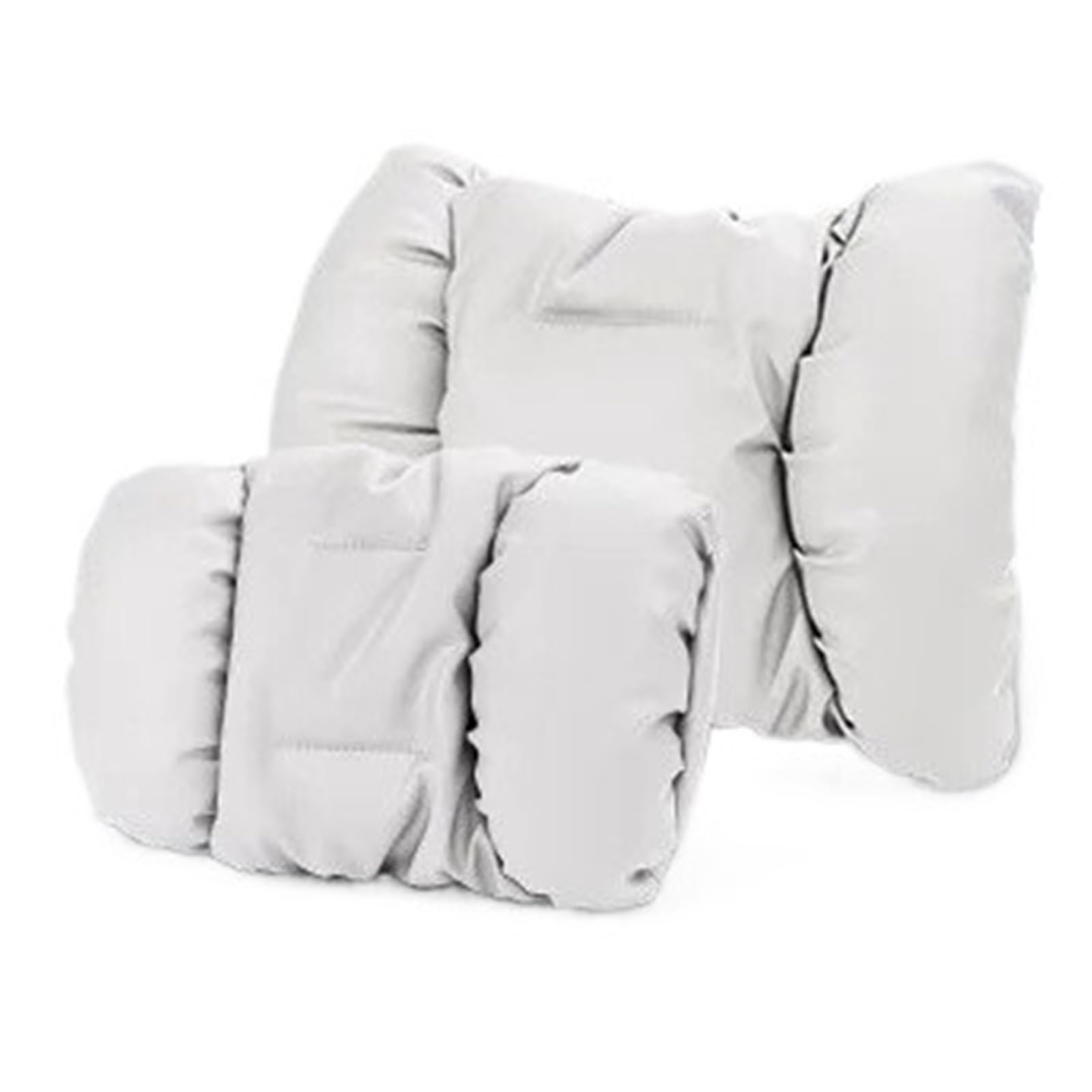 Zestaw poduszek na zagłówek samochodowy, podparcie szyi, oparcie, bawełna bąbelkowa, odporny na plamy, ochraniacz szyi montowany w pojeździe(Headrest+lumbar [Ideal White])