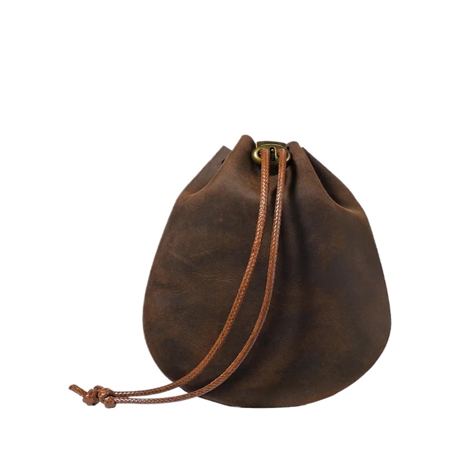 AYWTIUN Leather Drawstring Pouch Leather Drawstring Pouch Coin Bag for Men Medicine Tobacco Medieval Purses Closure Storage Bags