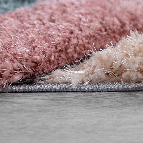 Tappeto Salotto Pelo Lungo Shaggy Effetto 3D Fiori...