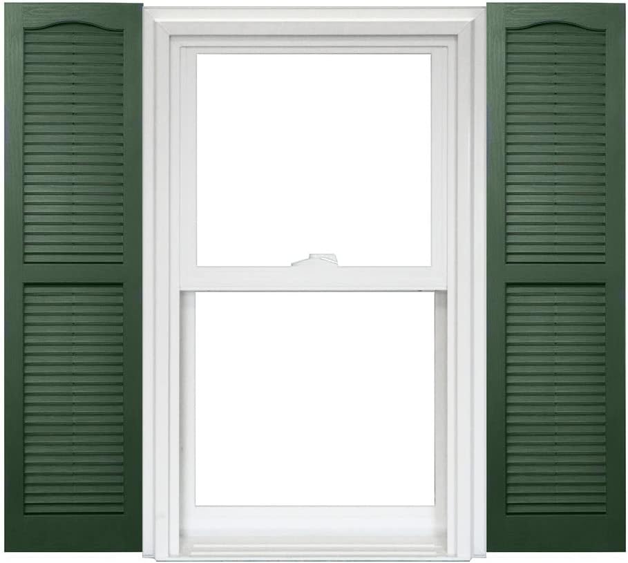 Miniatura 13 de Polaris - Persianas de vinilo Homeside con listones abiertos, 1 par, 14-1/2 pulgadas x 39 pulgadas, color gris 410