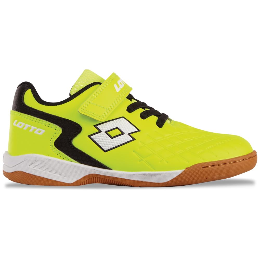 LOTTO Unisex Kid's Dasher K Sneaker, Fr Yellow Black, 1.5 UK Child