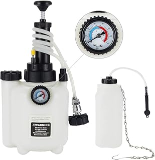 Brake Bleeding Kit 3L Brake Fluid Bleeder Tool, Brake & Clutch Bleeding System with 1L Refilling Bottle and E20 Adapter
