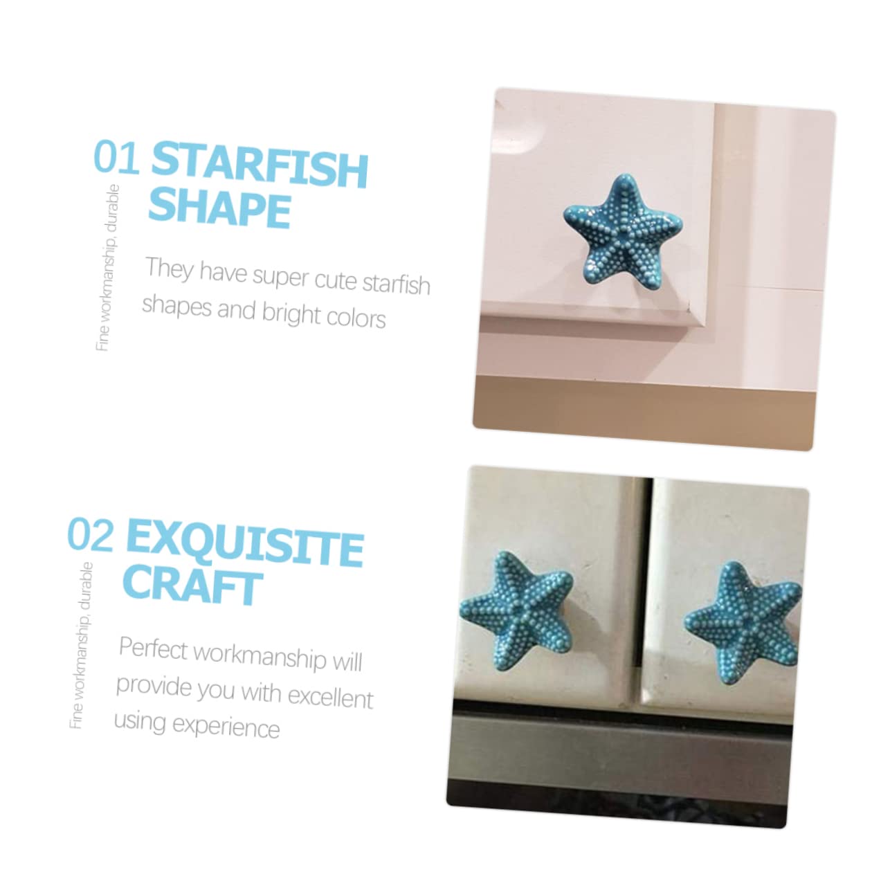 jojofuny 2 Set Di Maniglie Decorative Per Cassetti E Ante in Stile Marino Per Mobili Da Cucina Guardaroba Cassettiere 6 Pezzi*2