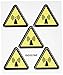 NMC ISO257AP Electro Magnetic Hazard ISO Label with Graphic, 2" Length x 2" Width, Pressure Sensitive Vinyl, Black on Yellow