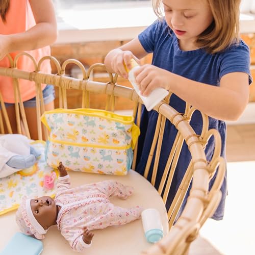 Melissa & Doug Mine to Love Travel Time Play Set for Dolls with Diaper Bag, Bottle, Sunscreen, More (17 pcs) - Baby Doll Accessories, Baby Doll Sets for Kids Ages 3+ - image 6