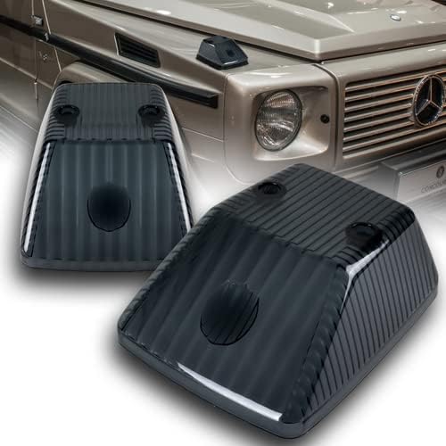 Pair Smoke Lens Front Fender Turn Signal Light Compatible with 1990-2018 Mercedes-Benz W463 G-Class G500 G550 G55 G63 G65 AMG, 2005 2006 2007 2008 2009 2010 2011 2012 2013 2014 2015 2016 2017