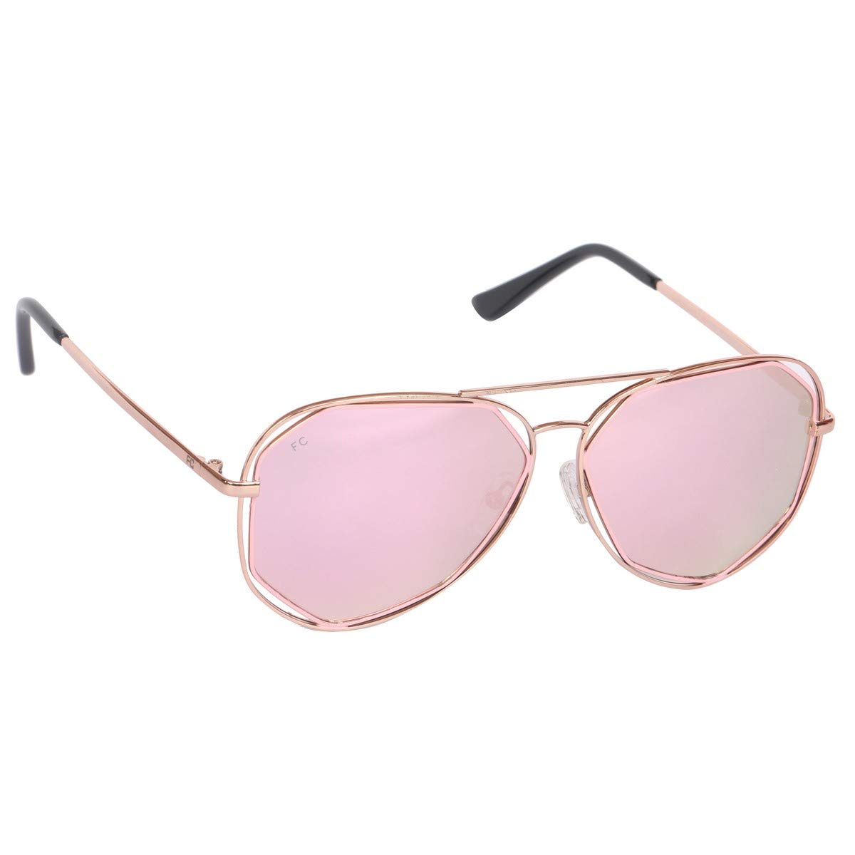french connection Mirrored Aviator Unisex Sunglasses - (FC 7386 C3 S|56|Pink Color Lens)-picture-25