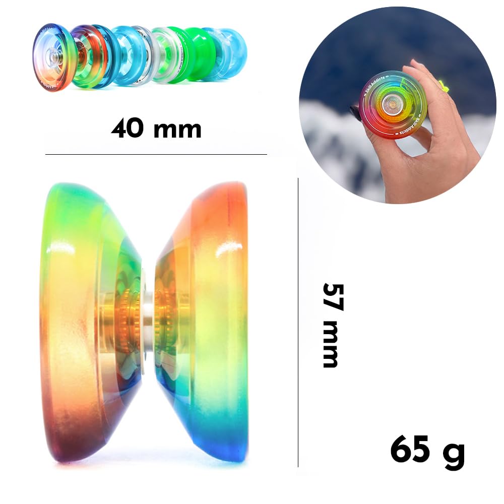 SkillAddicts Regenbogen JoJo - Responsives Trick-JoJo für Kinder