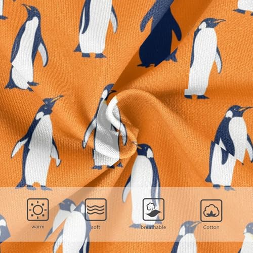 Cartoon Penguins Orange Panties Little Girl Girls Underwear Toddler Cotton Animal Briefs Girls Undies 2t3