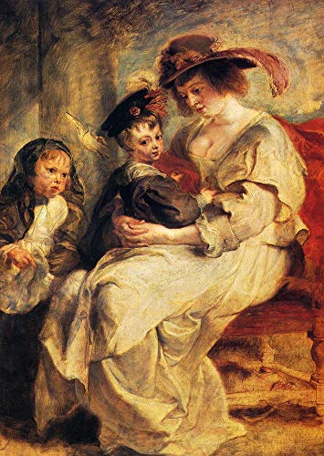 Peinture d'art Rubens Hélène Fourment et ses enfants peinte à la main -03