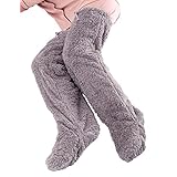 [アルファックス] ルームソックス 極暖 足が出せるロングカバー ストッパー付き グレー・Lサイズ