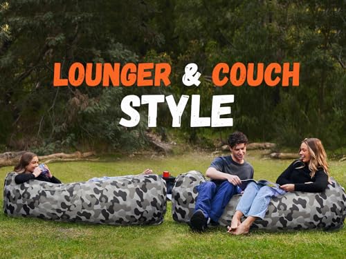 Image of WEKAPO Inflatable Sun Lounger, Air Sofa, Hammock, Portable, Waterproof and Leak-Proof, Ideal for Backyard, Beach, Travel, Camping, Picnics and Music Festivals
