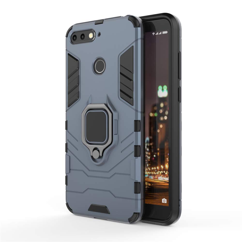 CHcase Huawei P40 Pro Funda, Anillo Metálico Sujeción Soporte Antichoque Rígido Caja (Funciona con el Montaje de Coche Magnético) Doble Capa Sólido Case Carcasa para Huawei P40 Pro -Black Plus Gray — view 11