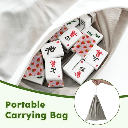 Set de Mahjong Americano con 166 fichas y accesorios miniatura 5