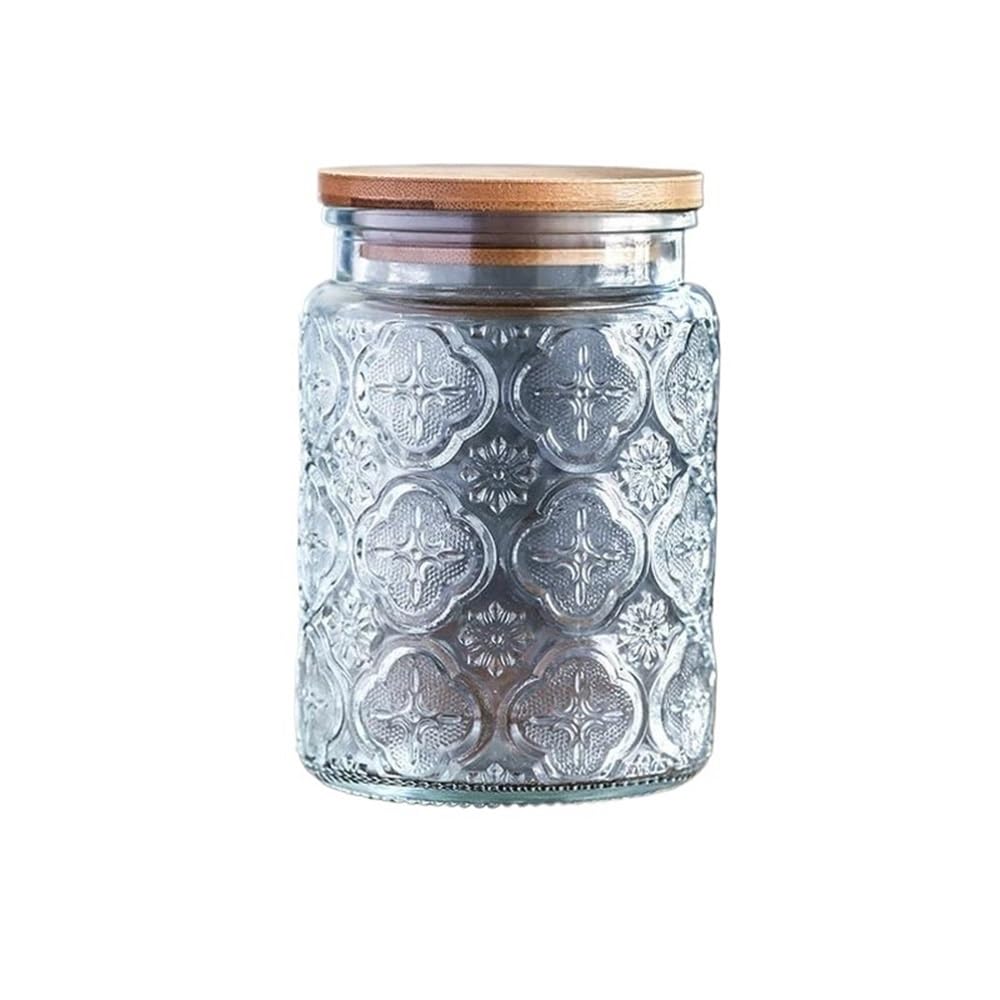 Zyyanshop One Color Butter Dish Butter Jars Cubic Textured Glass For Home Kitchen Storage Candy Honey