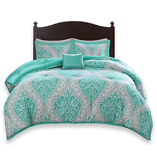 Comfort Spaces Coco 3 Piece Comforter Set Ultra Soft Printed Damask Pattern Hypoallergenic