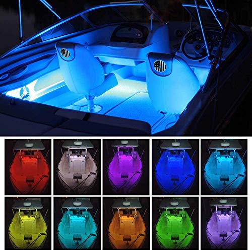 Vbakor Led Strip Lights Boat Lights, 16.4Ft Marine Pontoon Boat Lights, Waterproof Boat Deck Lights, Multi-Color Boat Interior Lights For Pontoon Jon Bass Boat, Night Fishing Boat Lights #TOP3
