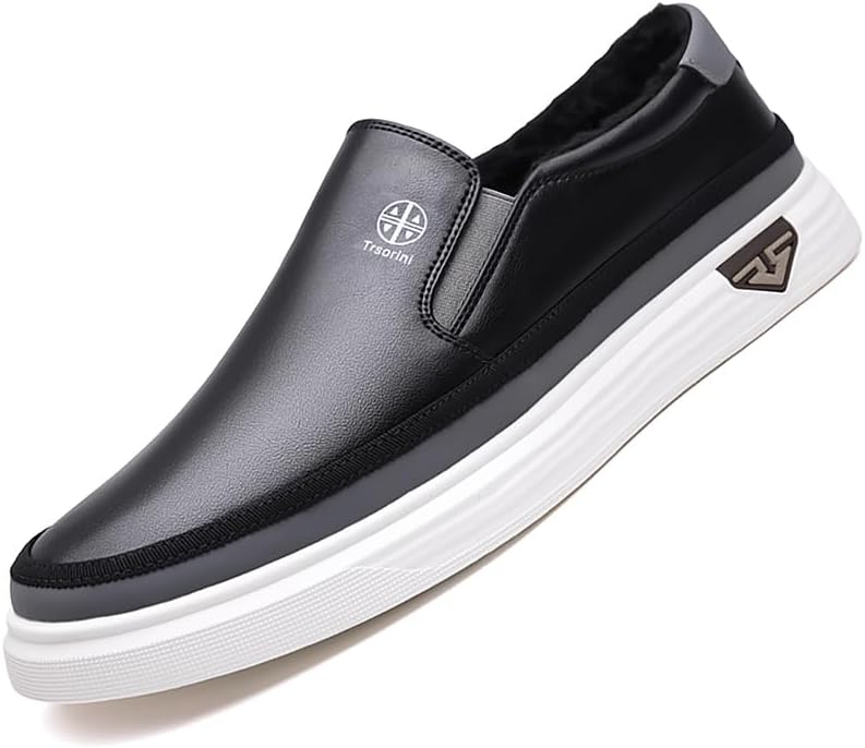 Trsorini Mens Casual Shoes Soft Comfortable Flat Lightweight Moccasin Classic Breathable Leather Men's Shoes