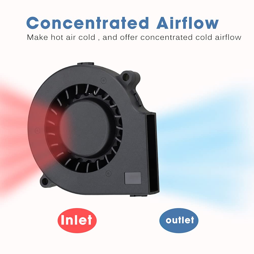 1 Pcs Gdstime DC 24 V 24 Volt 75x30 Millimetri Doppio Cuscinetto A Sfera Brushless Ventola Di Raffreddamento 75 Millimetri X 30 Millimetri Di Scarico Ventilatore Ventola Di Raffreddamento - Foto 6