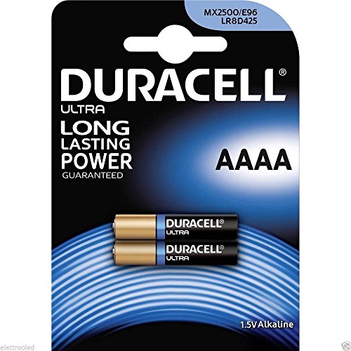 2 Baterías AAAA microstilo Duracell (equivalente a: MX2500 – E96 – LR8D425) 1.5 V Alkaline