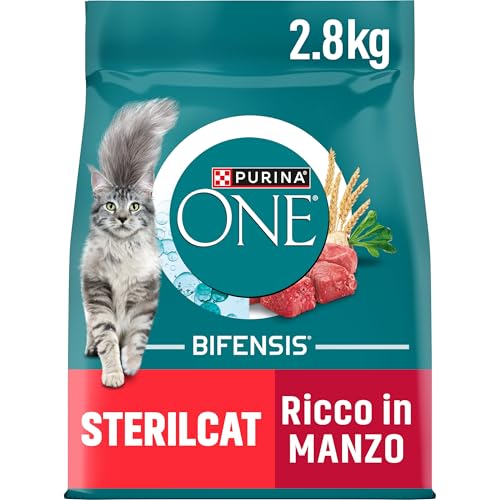 Purina ONE Bifensis Crocchette Gatto Sterilizzato Manzo, Sacco da 2,8kg