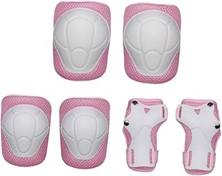 Toddmomy 6 Peças Protetores De Patinação Infantil Joelheiras Esportivas Joelheiras Bicicletas De Exercício Roupa De Ciclismo Joelheiras Protetores De Pulso Para Skate Infantil Para