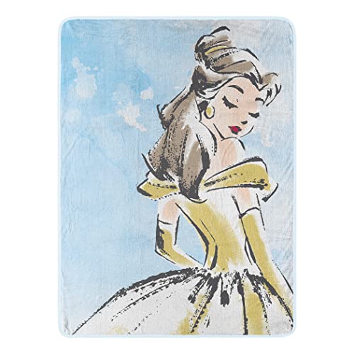 Image of Northwest Beauty & The Beast Micro Raschel Throw Blanket, 46" x 60", Watercolor Belle